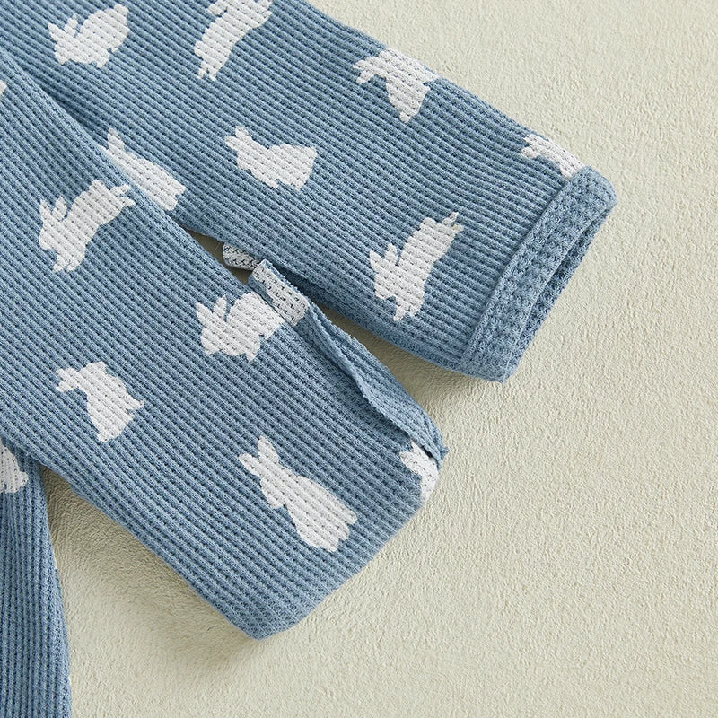 Easter Footed Long Sleeve Romper with Hat and Socks